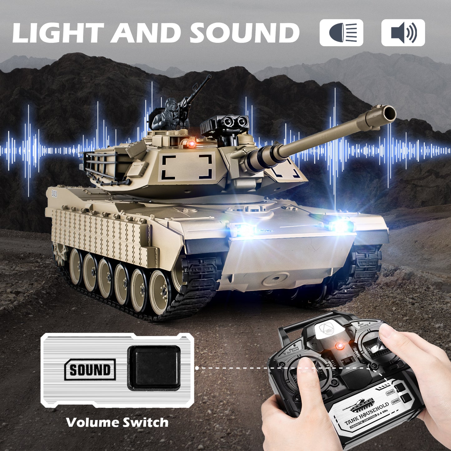 1:18 RC Tank Abrams M1A2 829