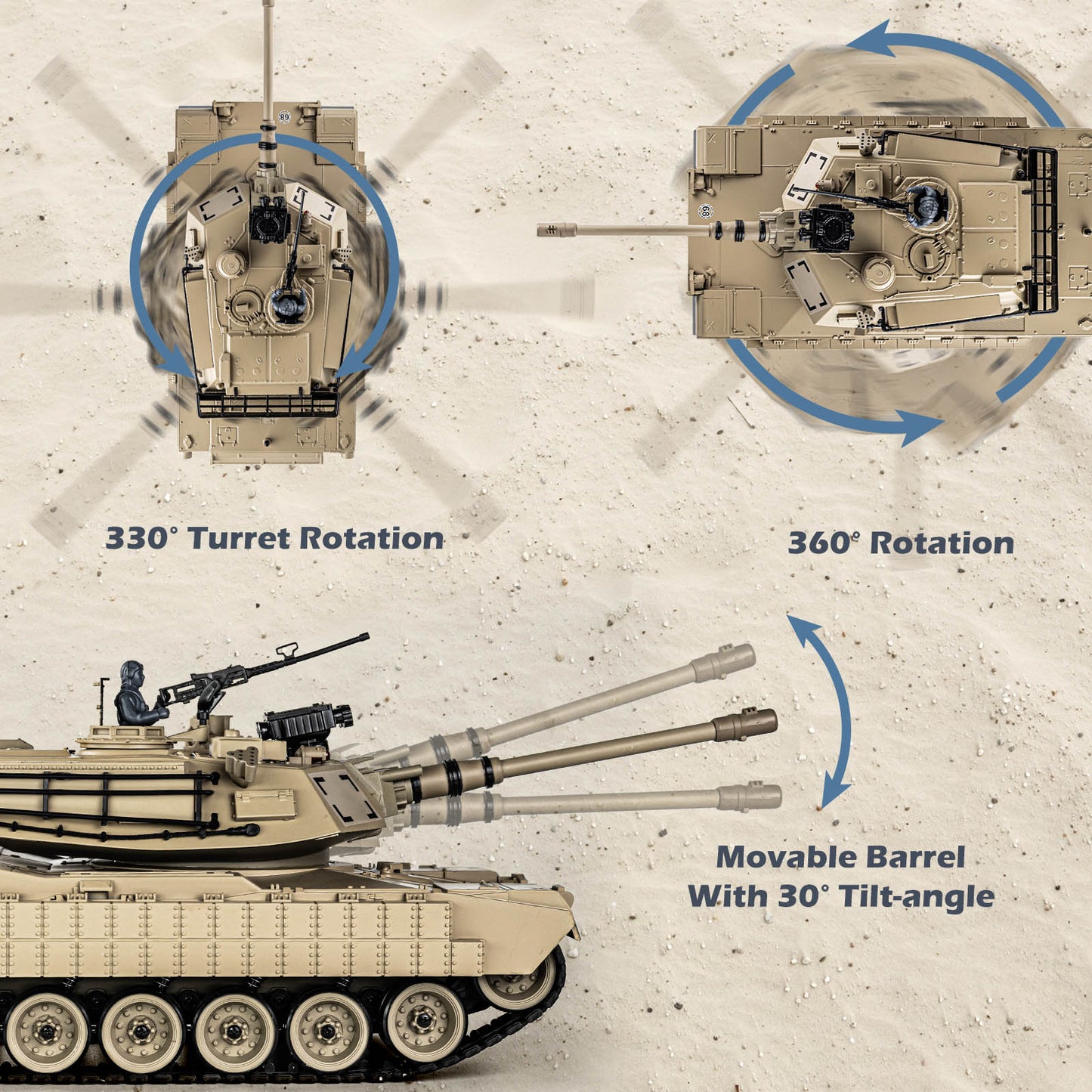 1:18 RC Tank Abrams M1A2 829