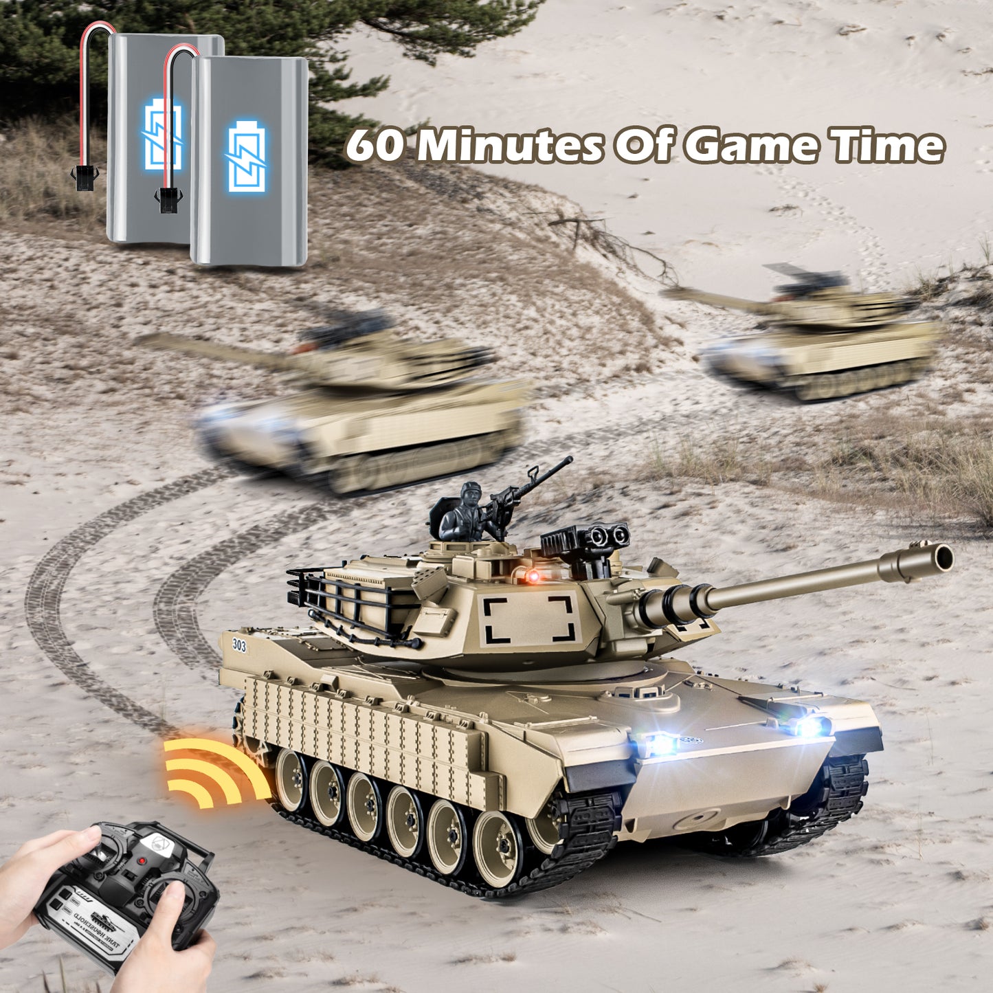 1:18 RC Tank Abrams M1A2 829