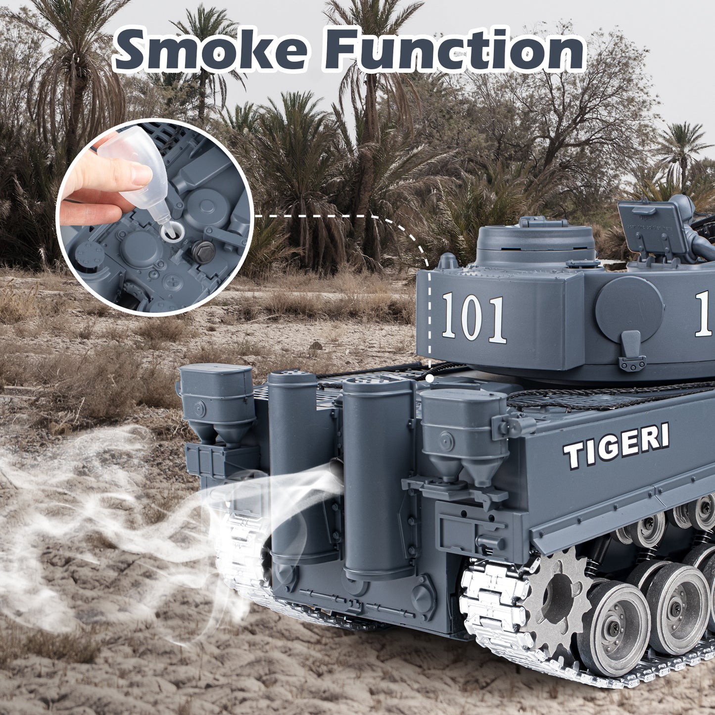 1:18 Alloy Metal German TigerI RC Tank 812Pro