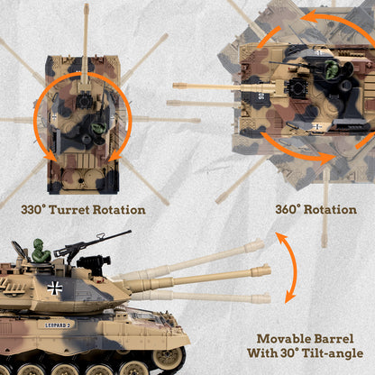 1:18 Yellow US M1A2 Battle RC Tank 816