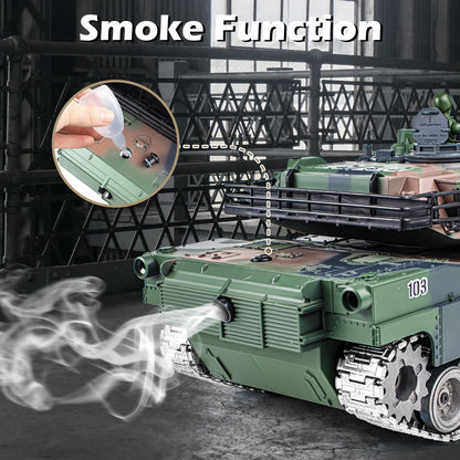1:18 Green Alloy Metal M1A2 RC Tank 817Pro