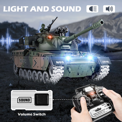 1:18 Green Alloy Metal US M60 RC Tank 825Pro