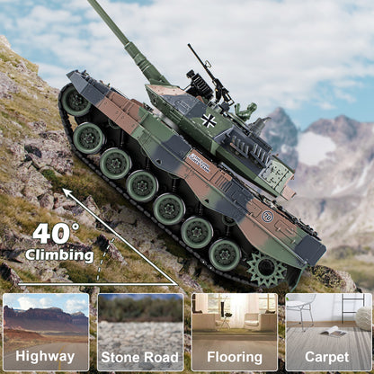 1:18 Green German Leopard II RC Tank 822
