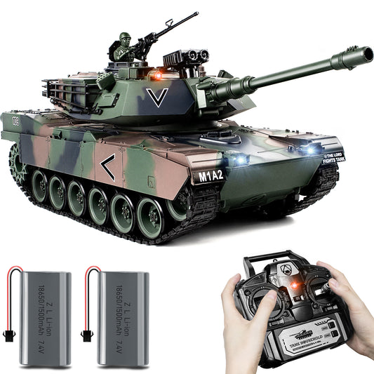 1:18 Green US M1A2 Battle RC Tank 817