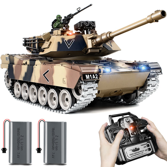 1:18 Yellow Alloy Metal M1A2 RC Tank 816Pro