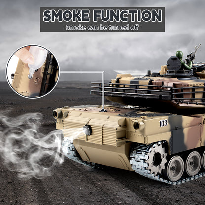 1:18 Yellow Alloy Metal M1A2 RC Tank 816Pro