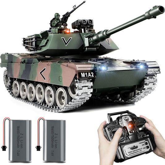 1:18 Green Alloy Metal M1A2 RC Tank 817Pro