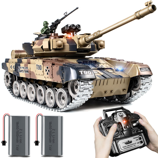 1:18 Yellow Alloy Metal Russia T90 RC Tank 819Pro