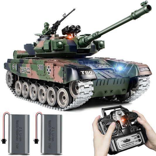 1:18 Green Alloy Metal Russia T90 RC Tank 818Pro